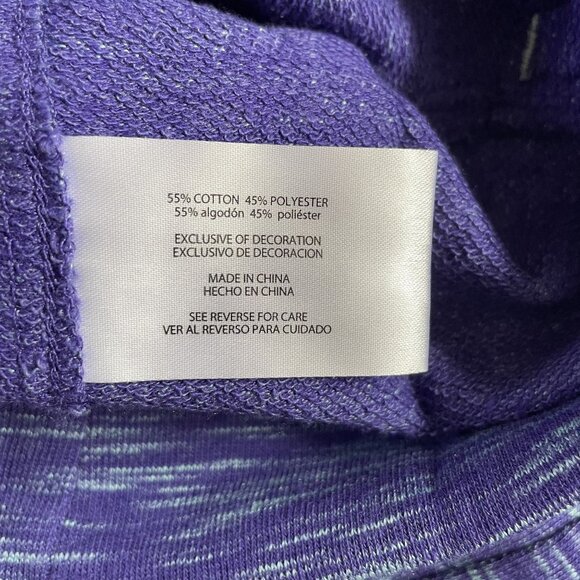 Avalanche Womens Pull Over Sweatshirt Purple Blue Size Small Thumbholes New u - Picture 11 of 12